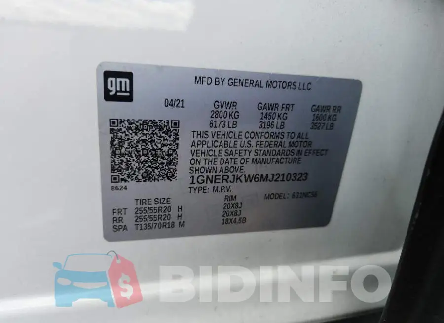 1GNERJKW6MJ210323 Photo# 13