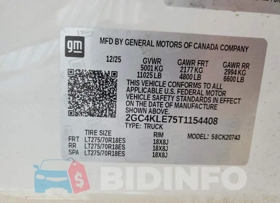 2GC4KLE75T1154408 Photo# 13