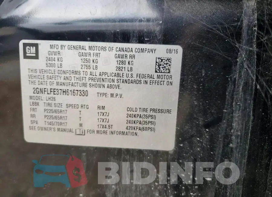 2GNFLFE37H6167330 Photo# 13