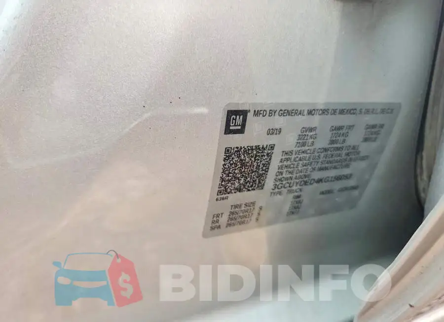 3GCUYDED4KG156053 Photo# 12