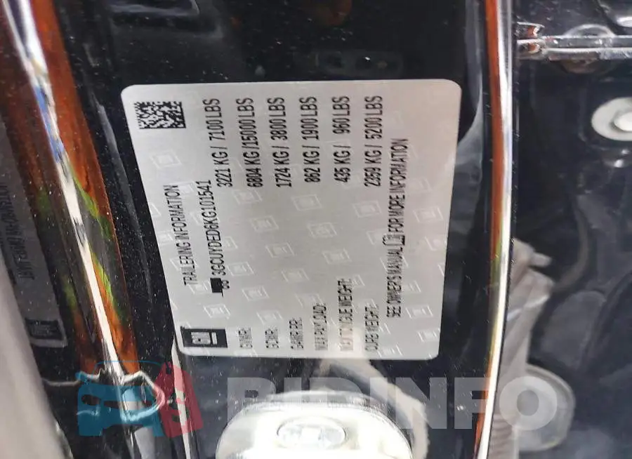 3GCUYDED6KG101541 Photo# 12