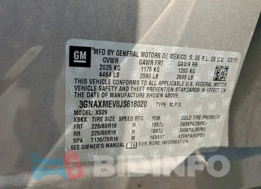 3GNAXMEV8JS618020 Photo# 13