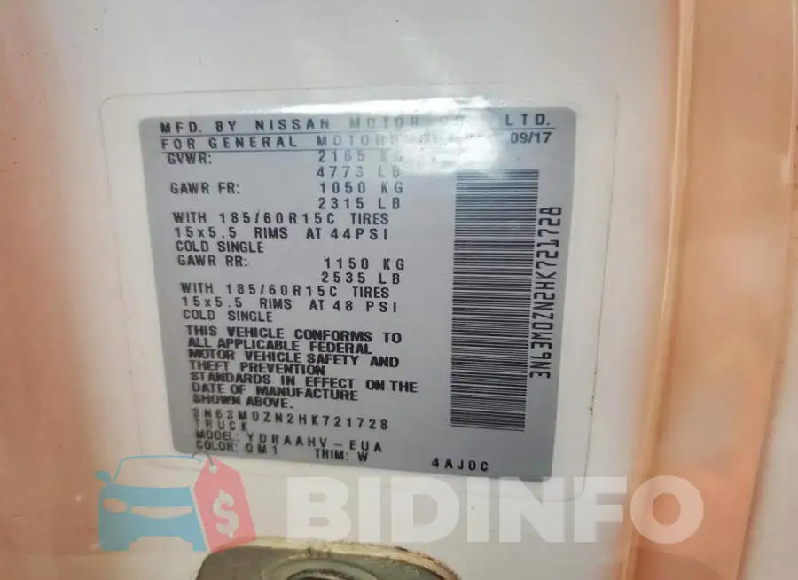3N63M0ZN2HK721728 Photo# 13