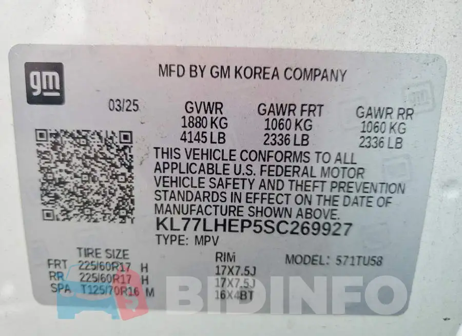 KL77LHEP5SC269927 Photo# 13