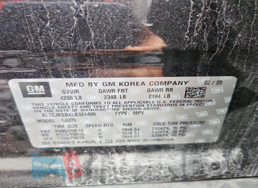 KL7CJKSBXLB324406 Photo# 12