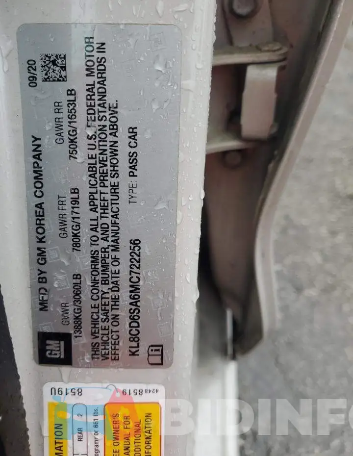 KL8CD6SA6MC722256 Photo# 12