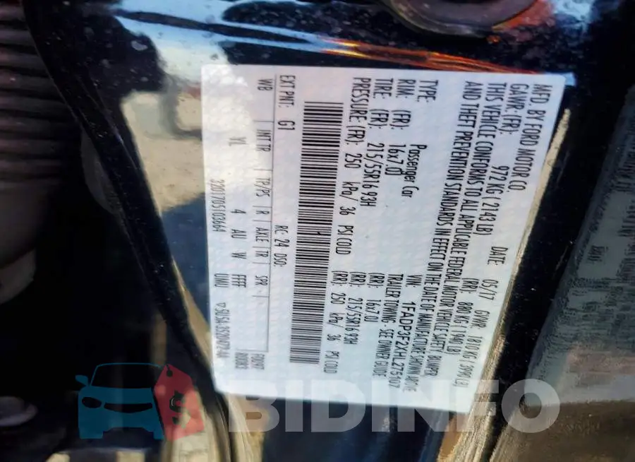 1FADP3F2XHL275107 Photo# 12