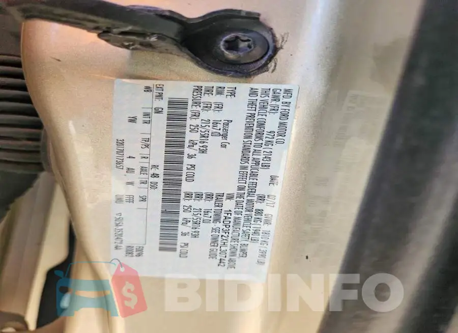 1FADP3F2XHL307442 Photo# 13