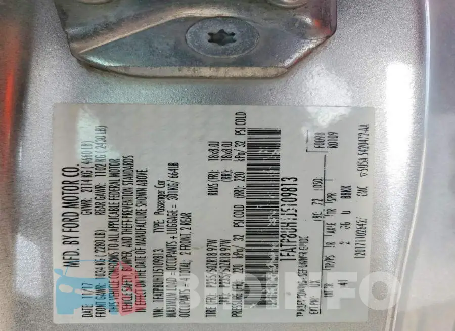 1FATP8UH1J5109813 Photo# 12