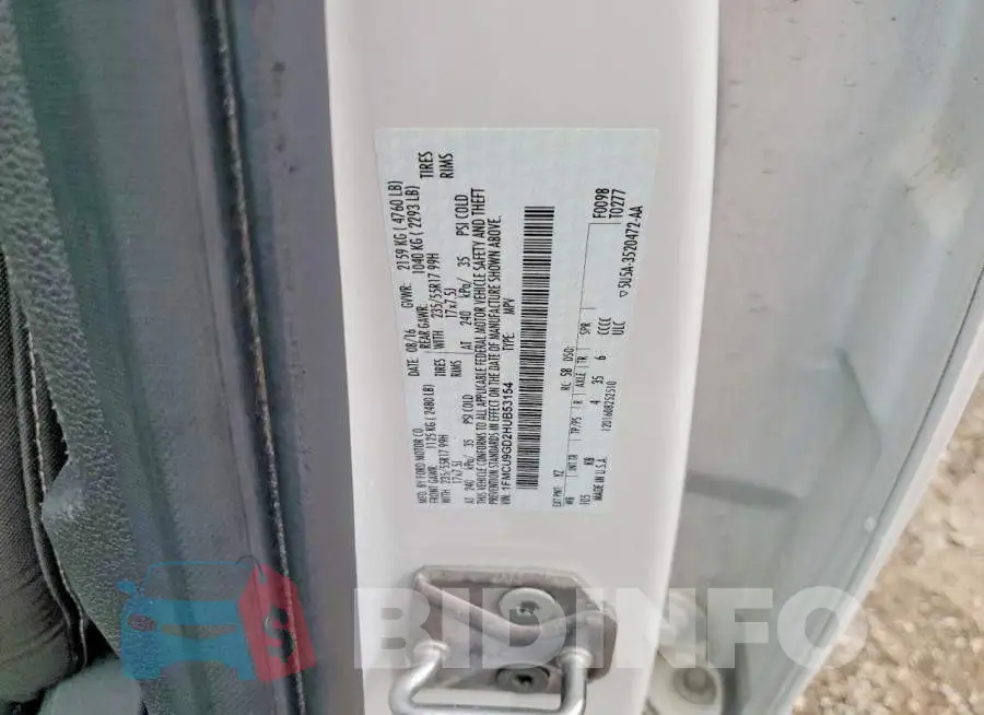 1FMCU9GD2HUB53154 Photo# 13