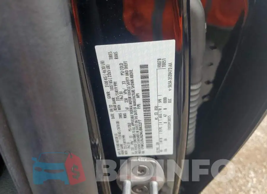 1FMCU9J92NUB63277 Photo# 13