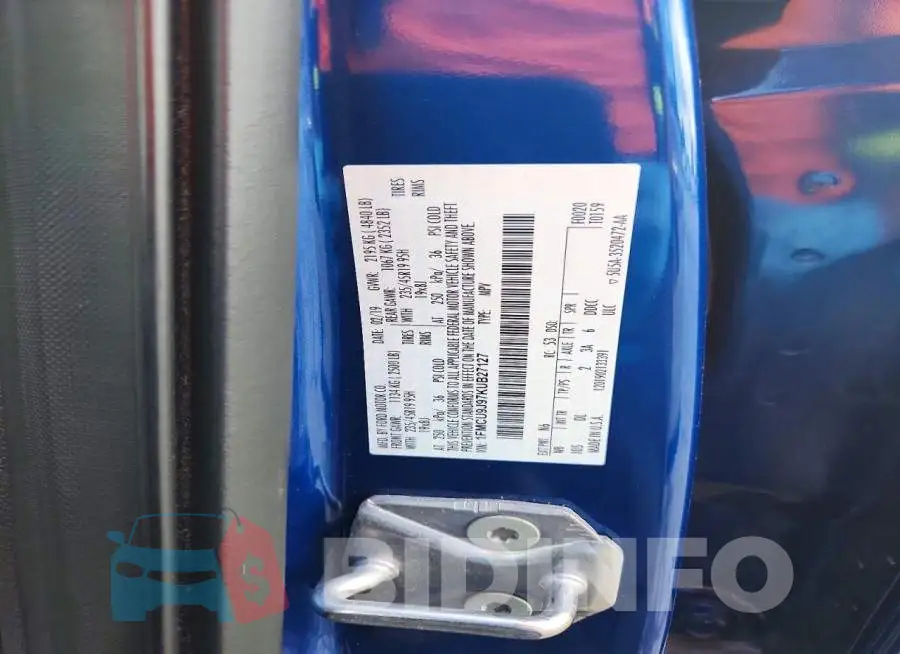 1FMCU9J97KUB27127 Photo# 12