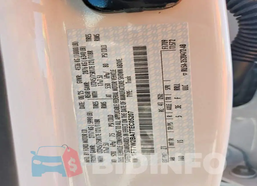 1FT7W2BA7TEC05207 Photo# 12