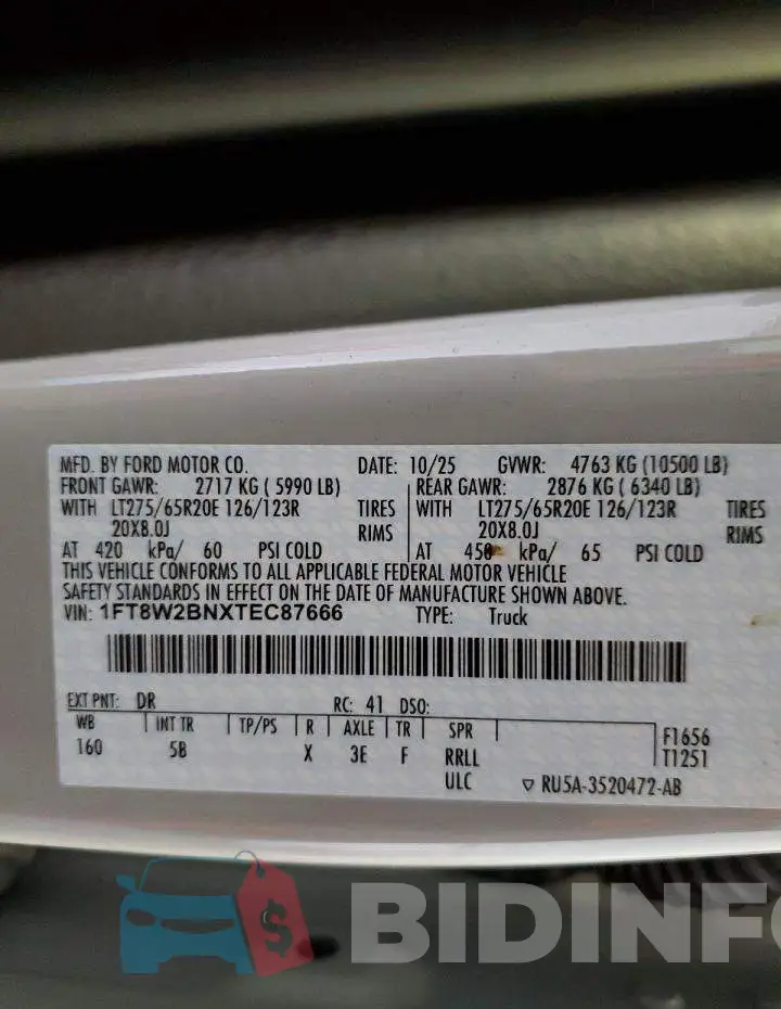 1FT8W2BNXTEC87666 Photo# 12
