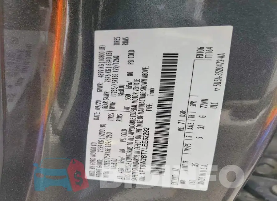 1FT8W2BT7LEE62292 Photo# 12
