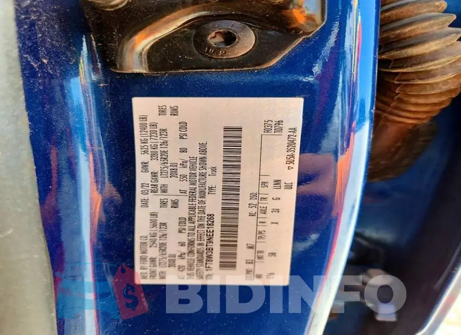 1FT8W3BT9NEE18268 Photo# 12