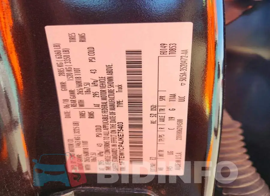 1FTEW1CP4JKE75403 Photo# 12