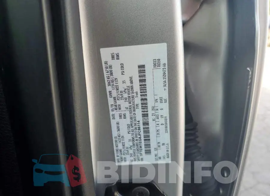 1FTEW1EG8JFC86114 Photo# 12