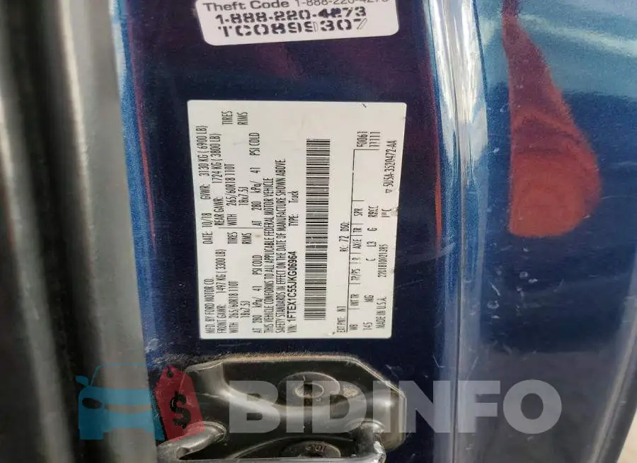 1FTEX1C55JKG06964 Photo# 12
