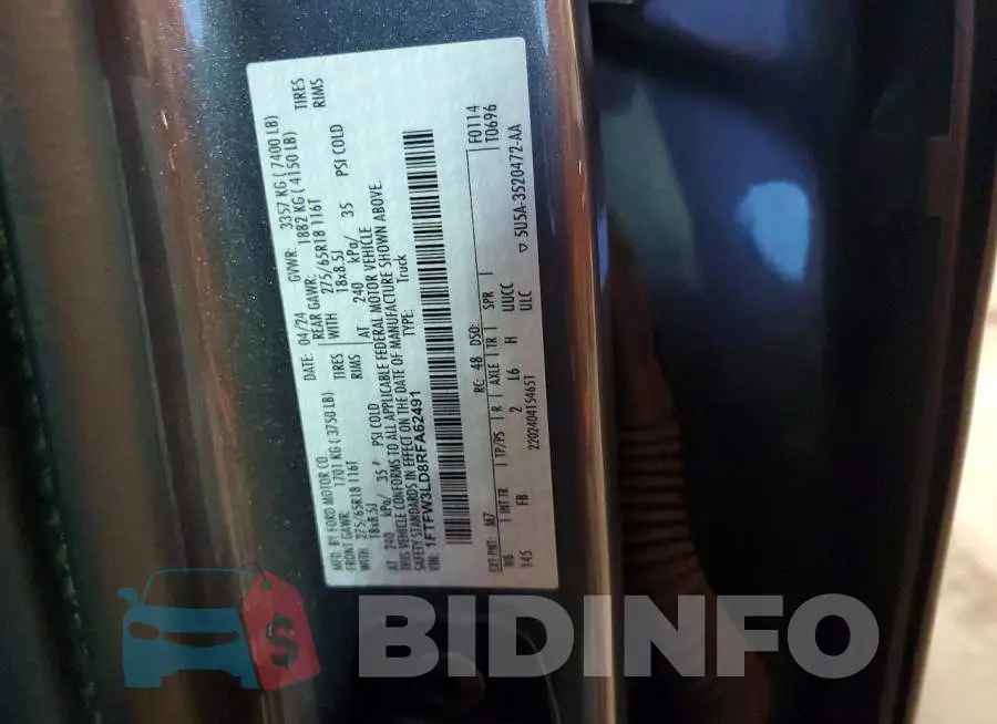1FTFW3LD8RFA62491 Photo# 13