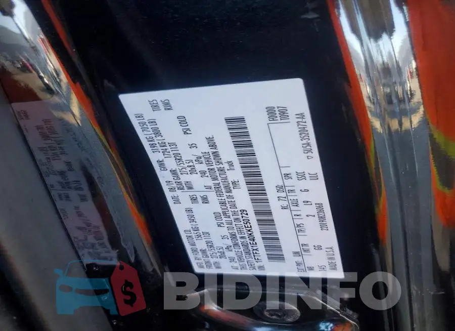 1FTFX1E40KKE50729 Photo# 12