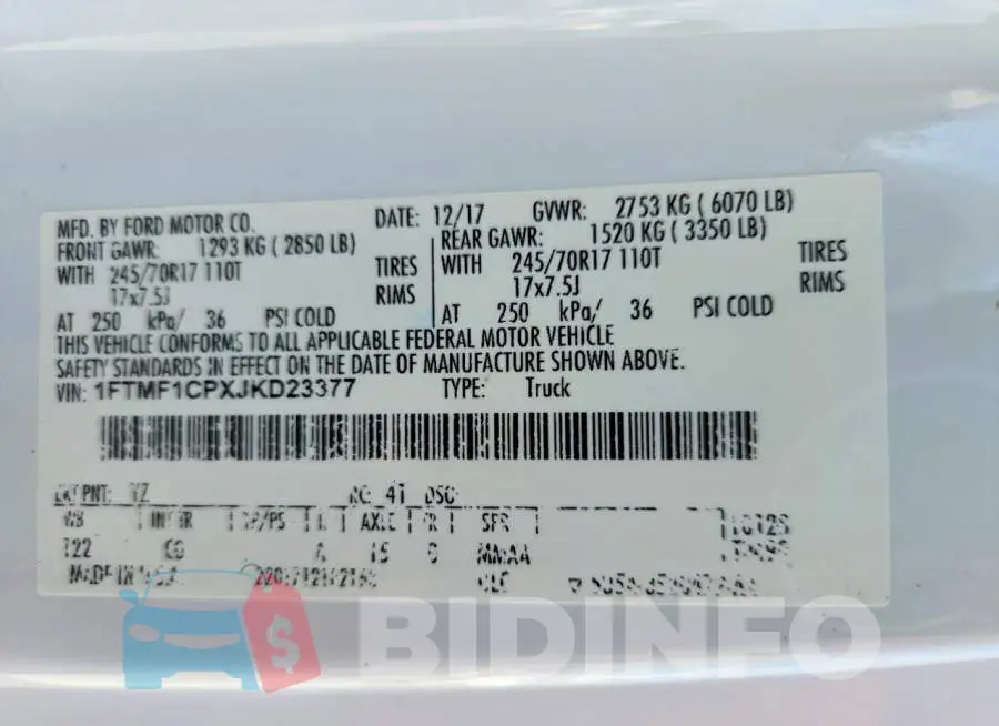 1FTMF1CPXJKD23377 Photo# 12