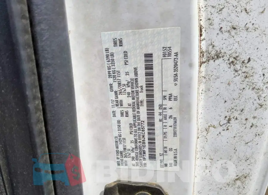 1FTMF1EB9JKC85772 Photo# 12