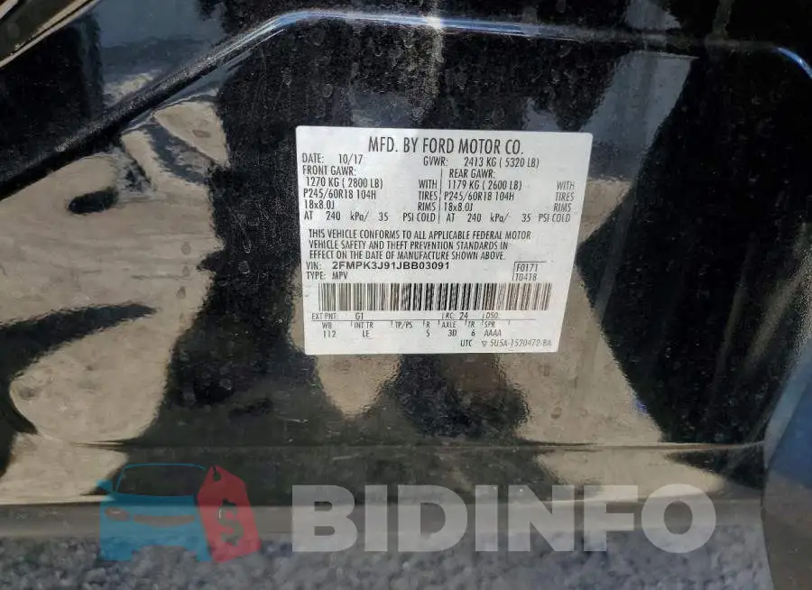 2FMPK3J91JBB03091 Photo# 13