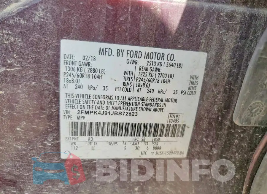 2FMPK4J91JBB72823 Photo# 14