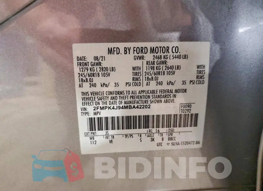 2FMPK4J94MBA42202 Photo# 14