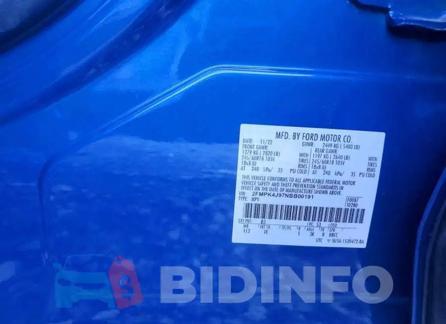 2FMPK4J97NBB00191 Photo# 12