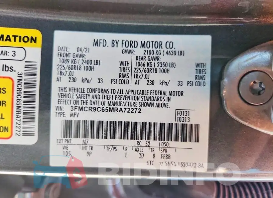 3FMCR9C65MRA72272 Photo# 12