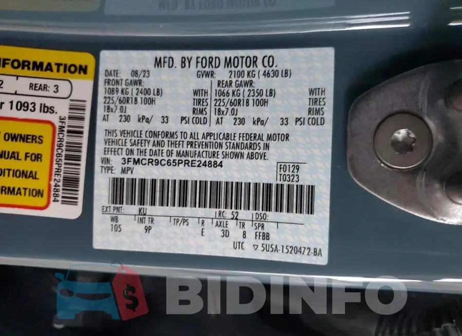 3FMCR9C65PRE24884 Photo# 14