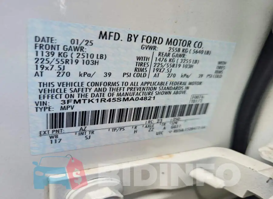 3FMTK1R45SMA04821 Photo# 13