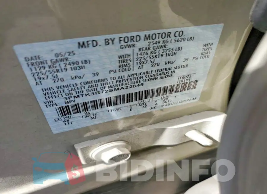 3FMTK3R72SMA22845 Photo# 13