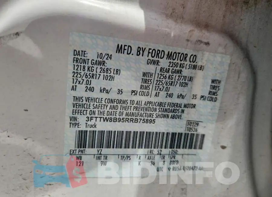3FTTW8B95RRB75895 Photo# 12