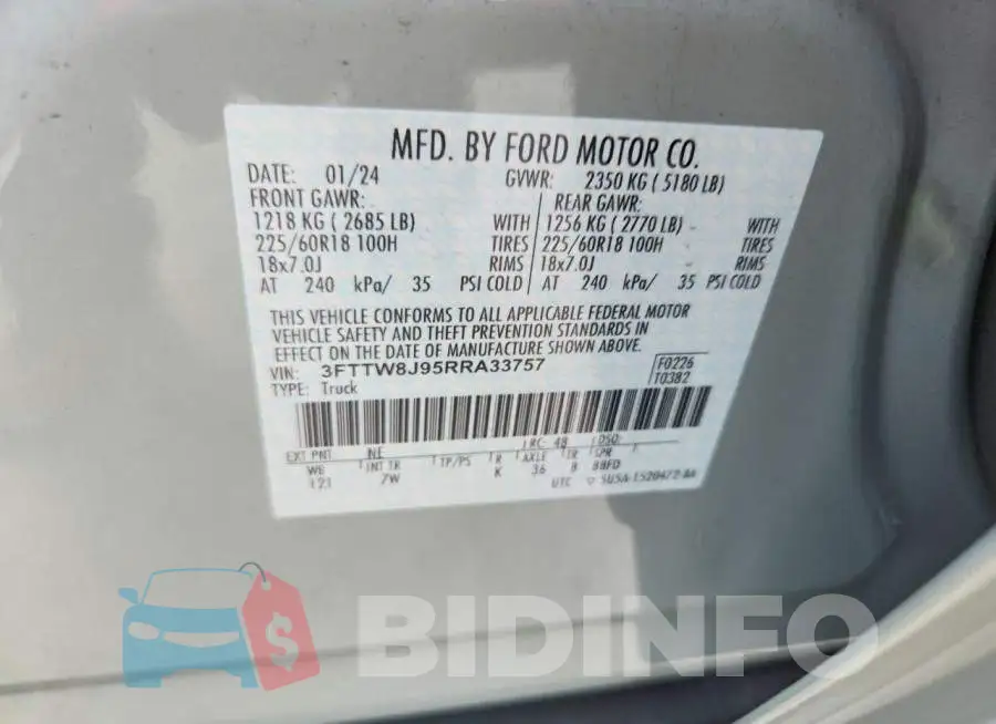 3FTTW8J95RRA33757 Photo# 13