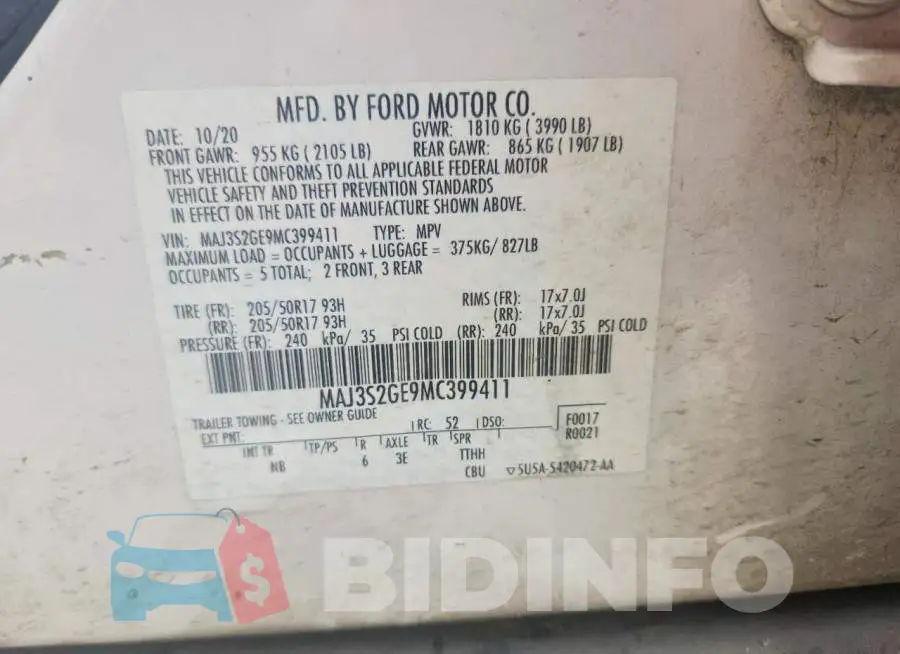MAJ3S2GE9MC399411 Photo# 13