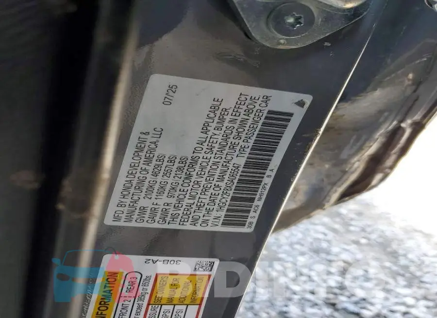 1HGCY2F8XSA065547 Photo# 12