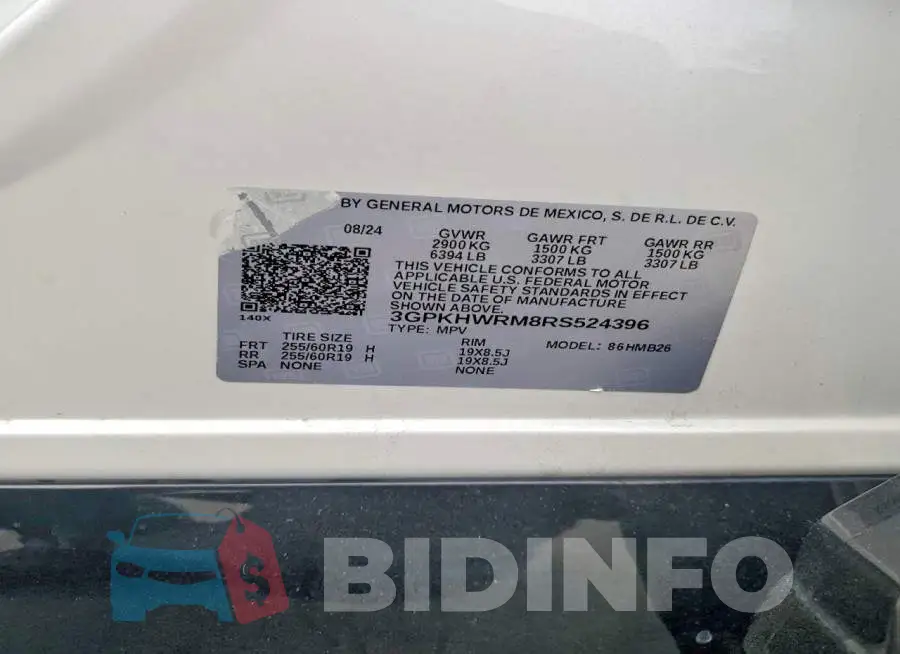3GPKHWRM8RS524396 Photo# 14