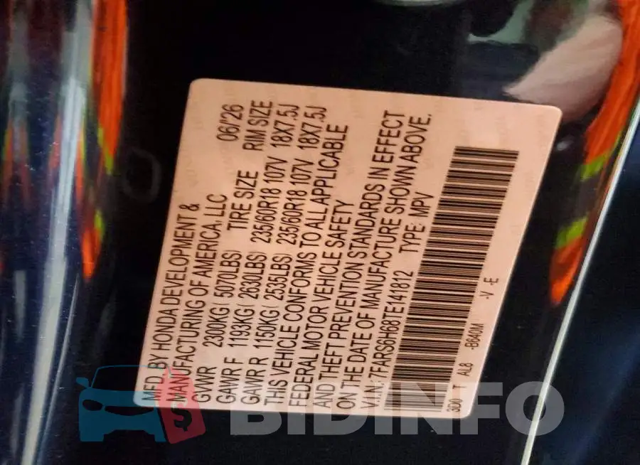 7FARS6H68TE141812 Photo# 14