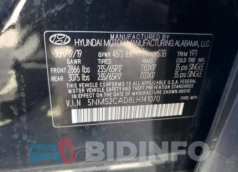 5NMS2CAD8LH141070 Photo# 12
