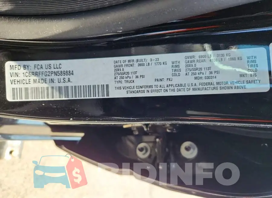 1C6RRFFG2PN589884 Photo# 12