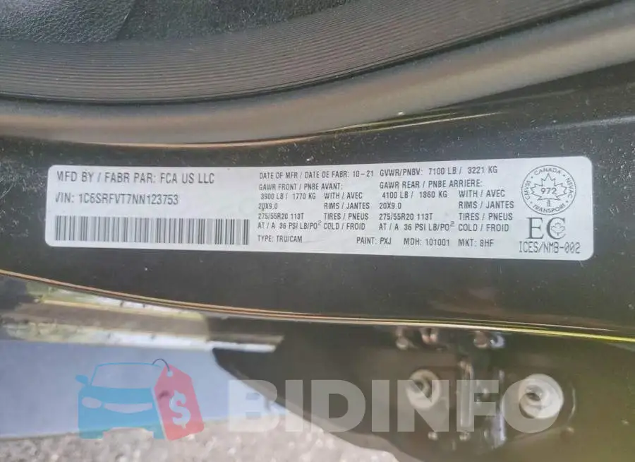 1C6SRFVT7NN123753 Photo# 12