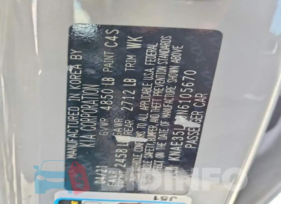 KNAE35LD6N6105670 Photo# 12