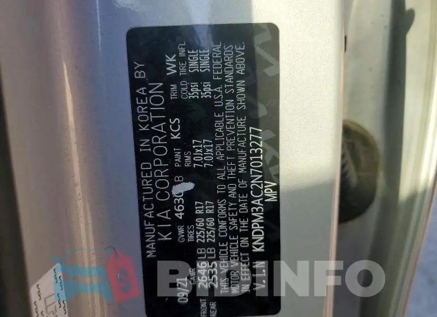 KNDPM3AC2N7013277 Photo# 13