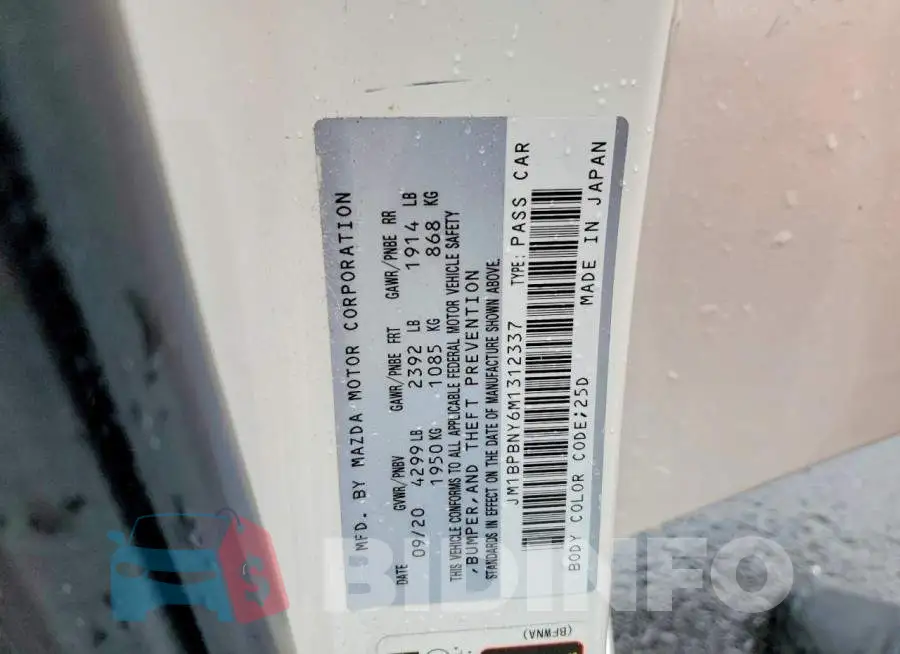 JM1BPBNY6M1312337 Photo# 13