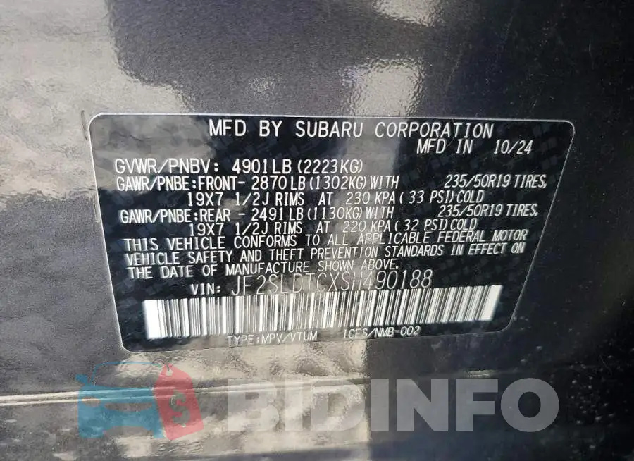 JF2SLDTCXSH490188 Photo# 13