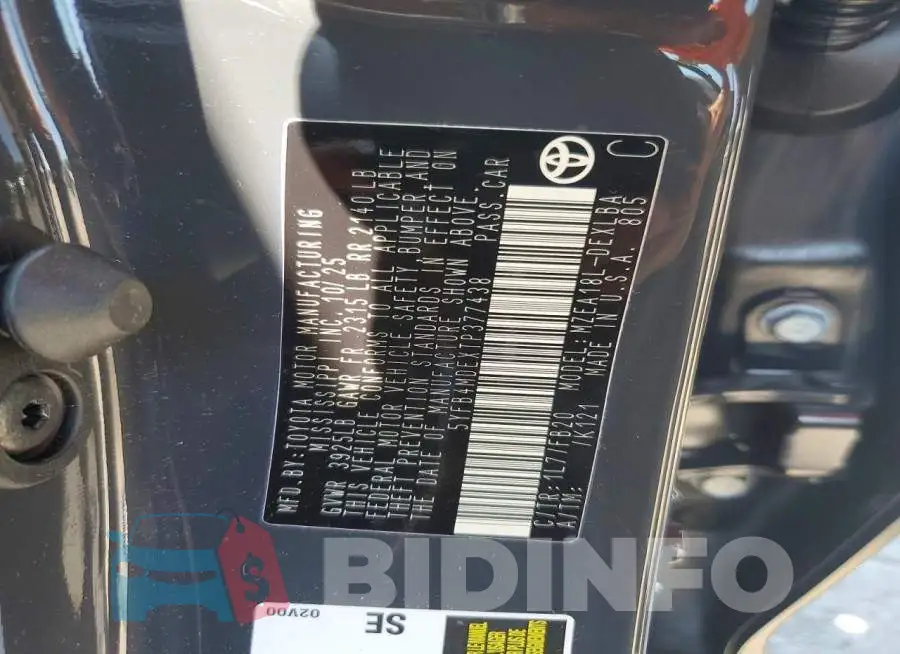 5YFB4MDEXTP377438 Photo# 12