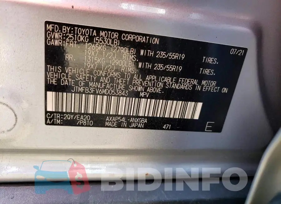 JTMFB3FV6MD053843 Photo# 13